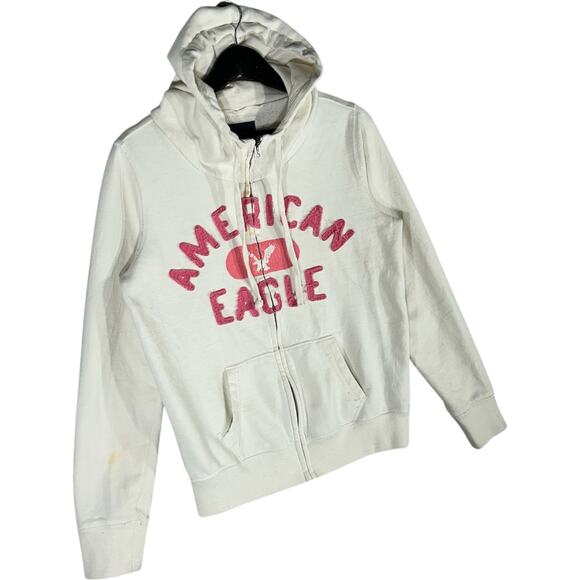 Women's American Eagle Spellout Full Zip Hoodie - Picture 4 of 9